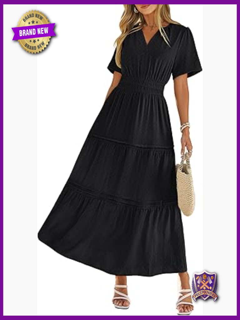 Women's Sleeveless Maxi Dress With Pockets Flowy Boho Beach